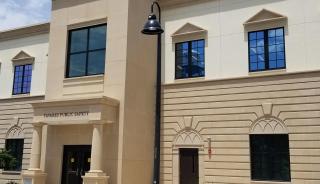 Beige building with Tornado Rated Windows 